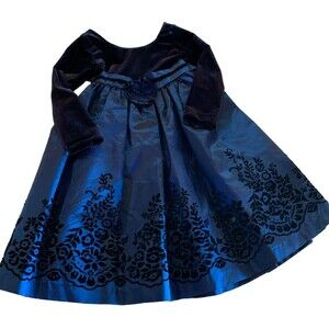 Vintage Bonnie Jean Velvet Taffeta Fairy Victorian Holiday Party Dress Girl's 4